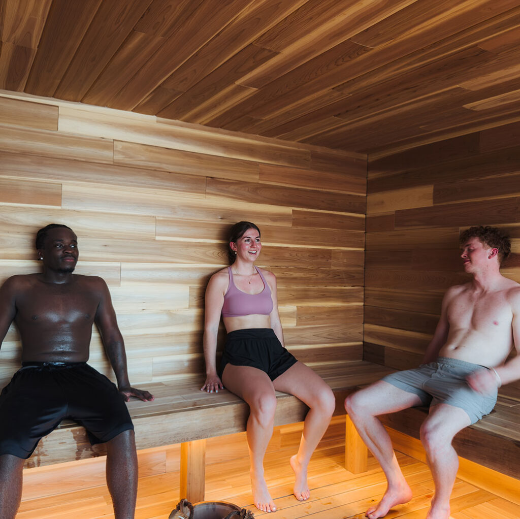 Friends-enjoying-sauna